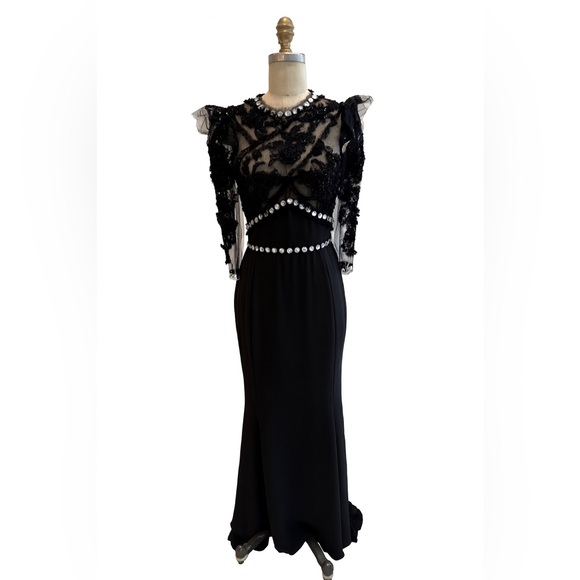 Dolce & Gabbana Dresses & Skirts - Dolce & Gabbana FW 2010 Runway Black Evening Gown w/ Crystal Trim IT 38